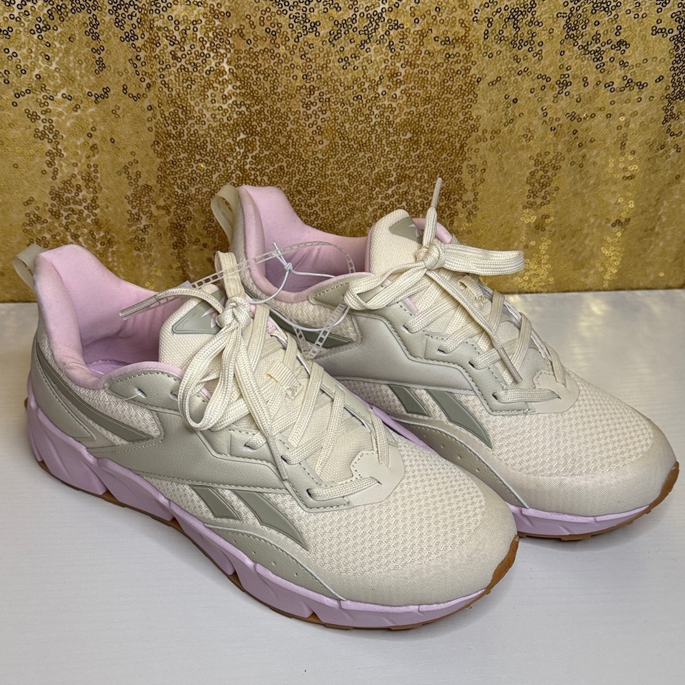 Reebok Vizome Big Girl  Cream and pink  Sneakers